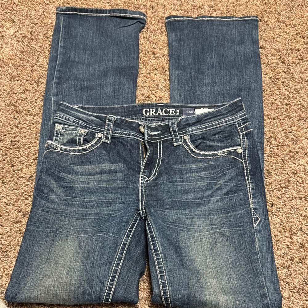 Grace Women's Bootcut Blue Jeans